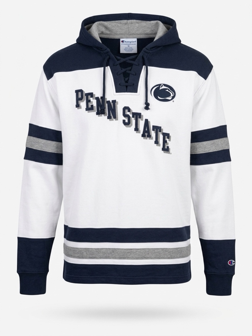 Champion Penn State Color Block Hoodie Ice Hockey Jersey Size Medium